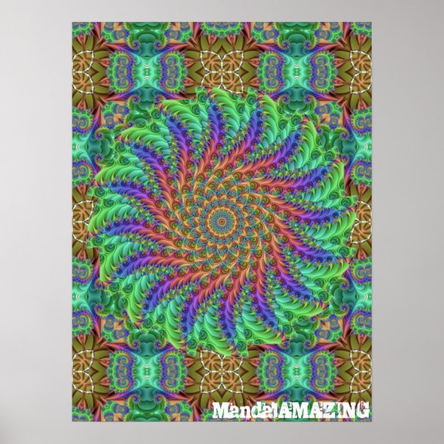 Couleurs psychédéliques Design 7 Poster (Devant)