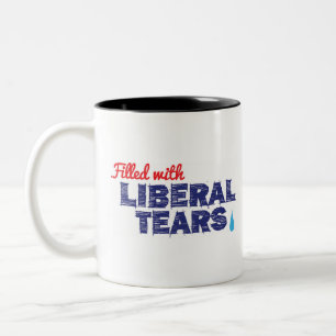 Couleurs Rempli de larmes libérales -- tasse de 2 tons