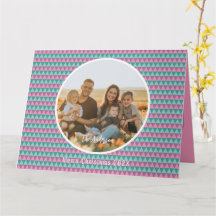 Couleurs rose et vert pastel Carte de Noël