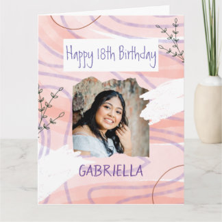 Couleurs rose pastel carte d'anniversaire