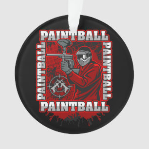 Couleurs rouges d'équipe de joueur de Paintball
