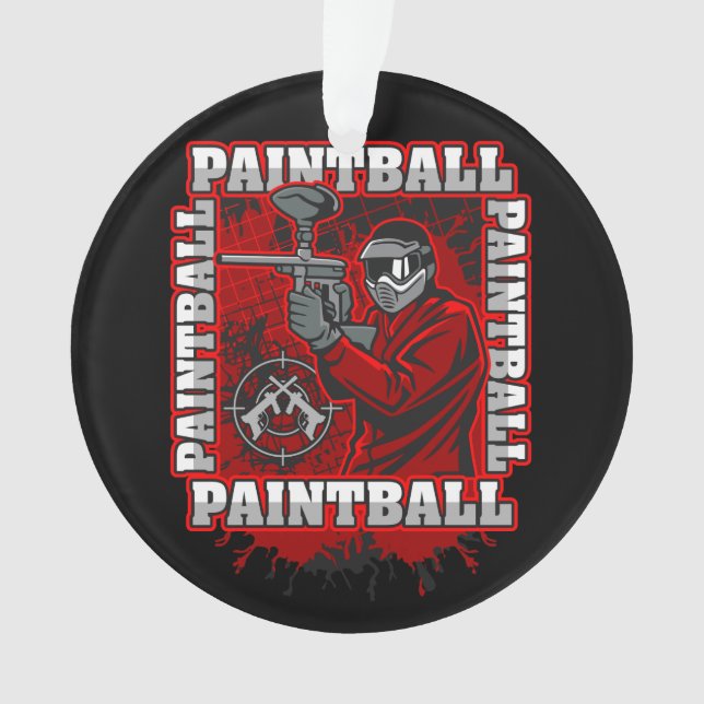 Couleurs rouges d'équipe de joueur de Paintball (devant)