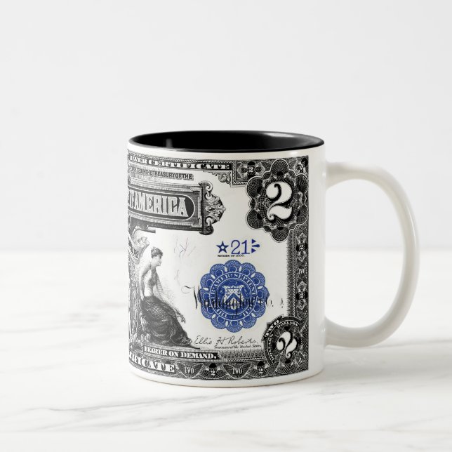 Couleurs Série de 1899 2 dollars de tasse de certificat (Droit)