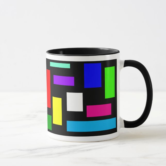 Couleurs sur la tasse de café noire d'arrière - (Droite)