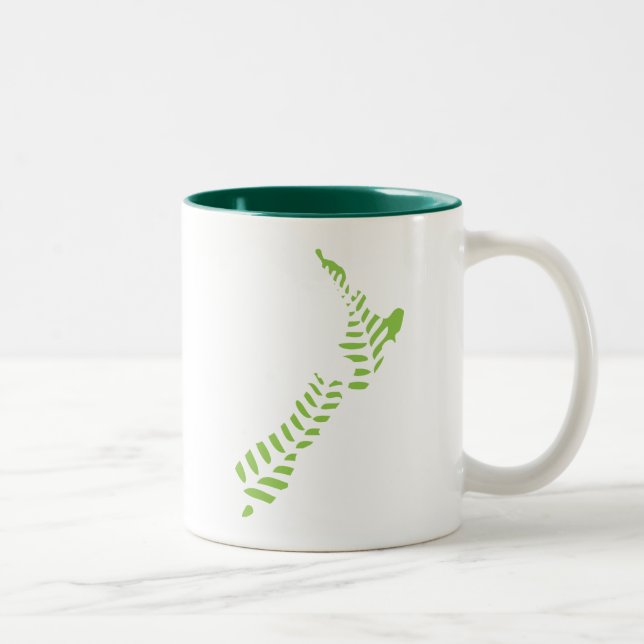 Couleurs Tasse à deux tons du NZ 2 de fougère (Droit)