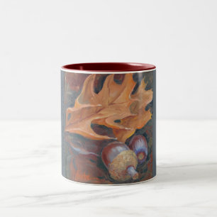 Couleurs tasse de café de 2 tons avec les glands et le