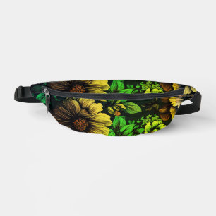 Couleurs uniques Vintage vert floral imprimé