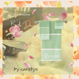 Couleurs vertes monogrammes avec blanc