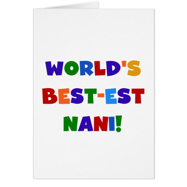 Couleurs vives Meilleurs T-shirts et cadeaux Nani (Devant)