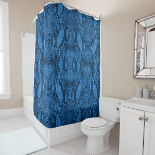Couleuvre bleue Peau impression Douche rideau