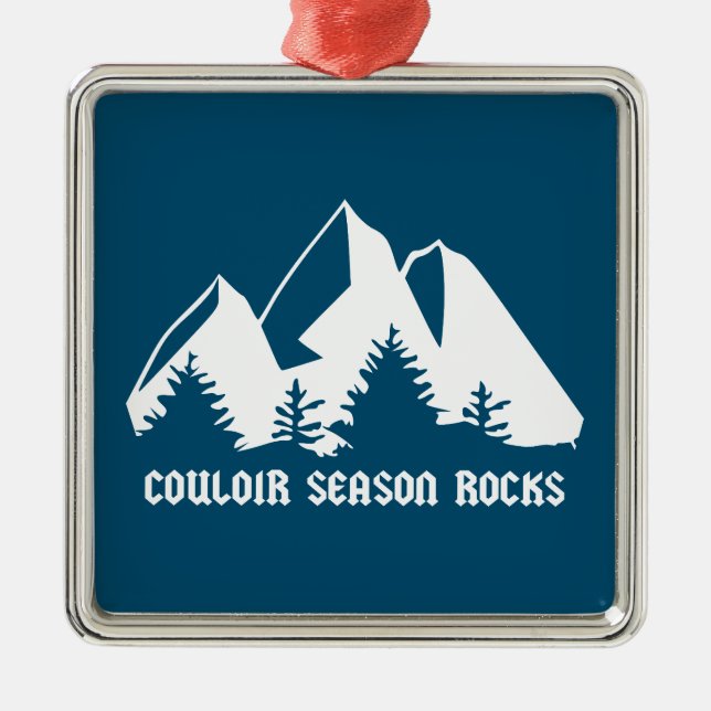 Couloir Season Rocks Ornament Aus Metall (Vorne)