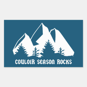 Couloir Season Rocks Rechteckiger Aufkleber
