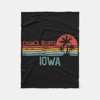 Council Bluffs Iowa Lustige Usa Stadt Trip Heimat  Fleecedecke