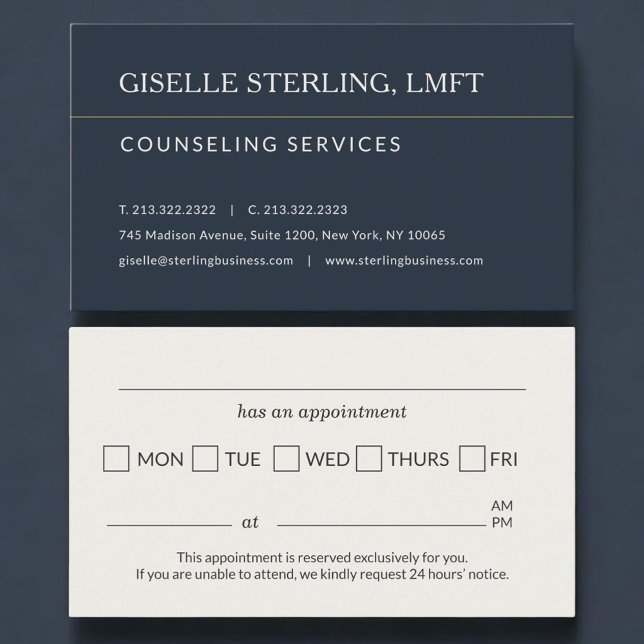 Counseling Services Office Appointment Reminder Terminkarte (Von Creator hochgeladen)