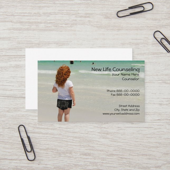 Counselor Business Card Visitenkarte (Vorderseite/Rückseite Beispiel)