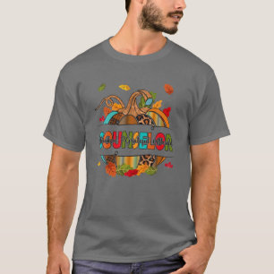Counselor Gift Thankful Grateful Blessed Pumpkin A T-Shirt