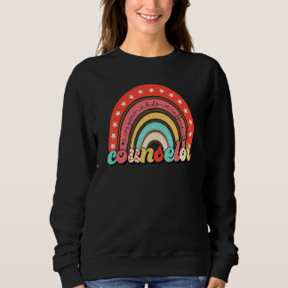 Counselor Life Boho Rainbow Welcome Back To School Sweatshirt