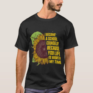 Counselor Sunfloe der National School Counselor We T-Shirt