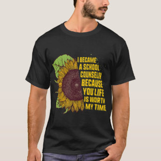 Counselor Sunfloe der National School Counselor We T-Shirt