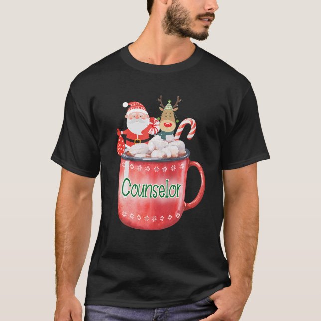 Counselor Weihnachten Weihnachtsmann Candy Cane Ru T-Shirt (Vorderseite)