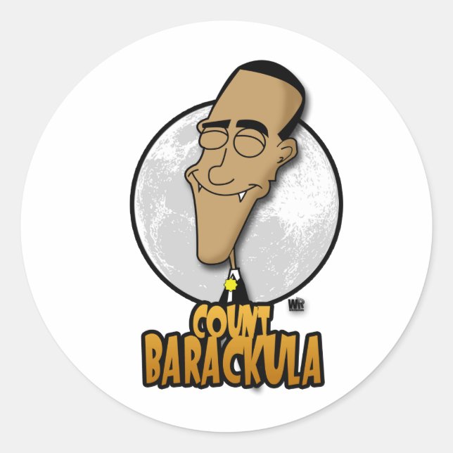 Count Barackula Runder Aufkleber (Vorderseite)