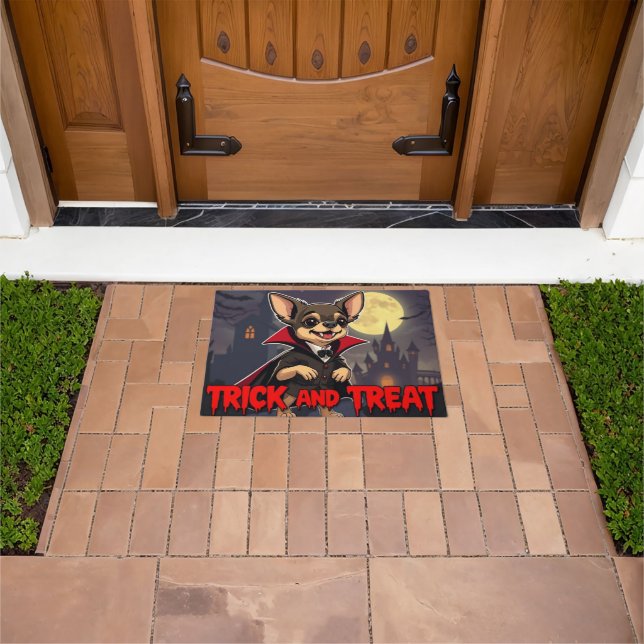 Count Chihuahua Trick and Treat Fußmatte (Außenbereich)