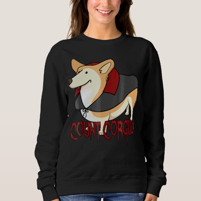 Count Corgula Halloween Corgi Dog Vampire Dracula Sweatshirt (Vorderseite)