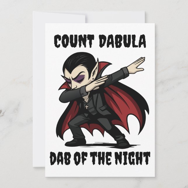 Count Dabula dabs durch die Nacht Einladung (Vorderseite)
