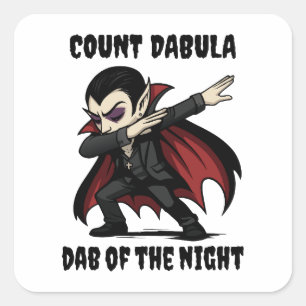 Count Dabula dabs durch die Nacht Quadratischer Aufkleber