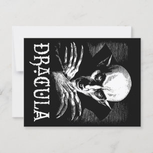 Count Dracula Halloween Vampire Postkarte