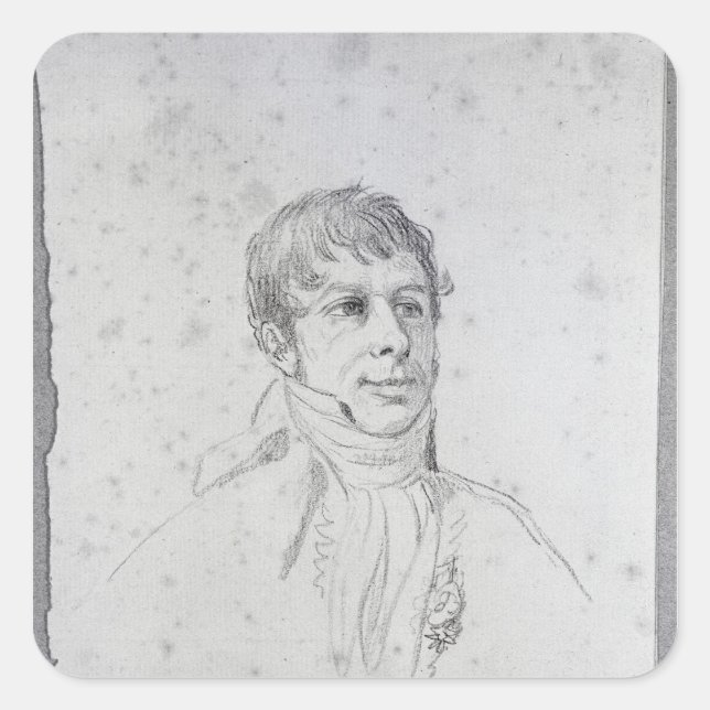 Count Francois Arnail de Jaucourt Quadratischer Aufkleber (Vorderseite)