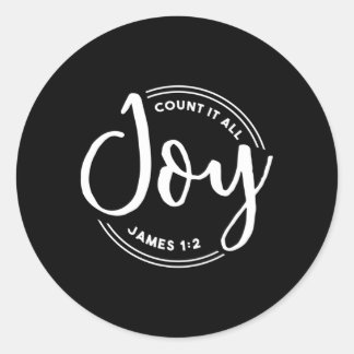 Count It All Joy Christlich Runder Aufkleber