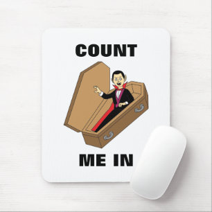 Count Me in lustigen Halloween Vampire Puffer-Note Mousepad