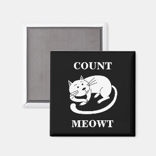 Count Meowt Kitty Funny Cat Pub Magnet