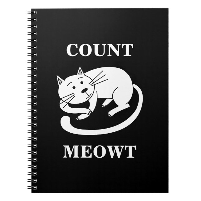 Count Meowt Kitty Funny Cat Pub Notizblock (Vorderseite)
