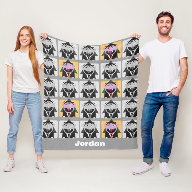 Count Pattern Sesame Street Name Fleecedecke (Beispiel)