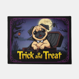 Count Pug Trick And Treat Fußmatte