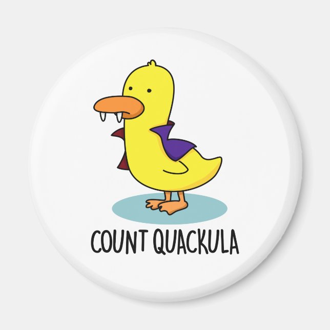 Count Quackula Funny Duck Pun Magnet (Vorne)