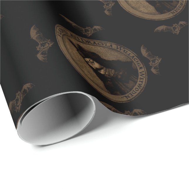 Count Vlad Dracula Geschenkpapier (Rolleneckpunkt)