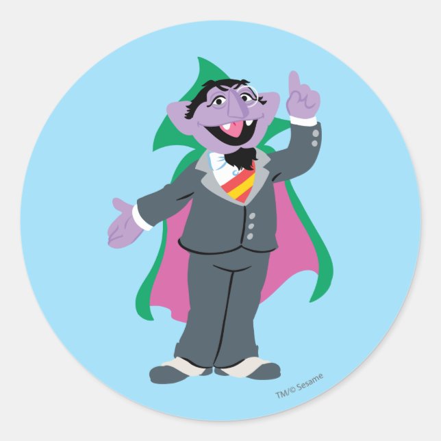 Count von Count Classic Style Runder Aufkleber (Vorderseite)