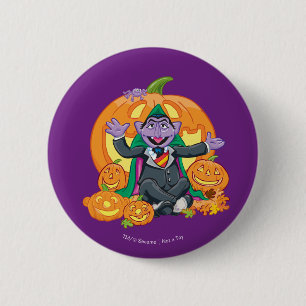 Count von Count Halloween Pumpkins Button