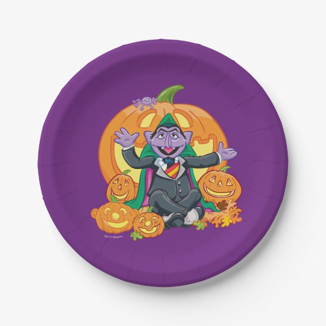 Count von Count | Halloween Pumpkins Pappteller (Vorderseite)