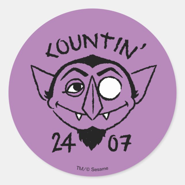 Count von Count Skate Logo - Countin' 24/7 Runder Aufkleber (Vorderseite)