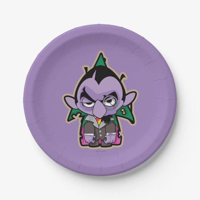 Count von Count Zombie Pappteller (Vorderseite)