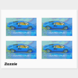 COUNTACH RECHTECKIGER AUFKLEBER