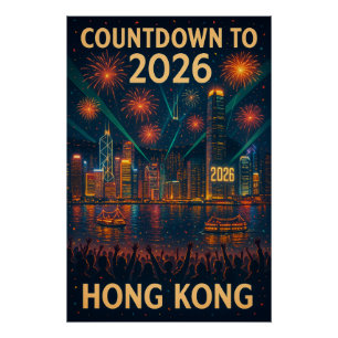 Countdown bis 2026 in Hongkong Poster