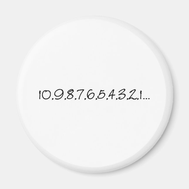 Countdown für das neue Jahr Magnet (Vorne)