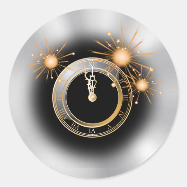Countdown für die Neujahrsmarke Runder Aufkleber (Vorderseite)