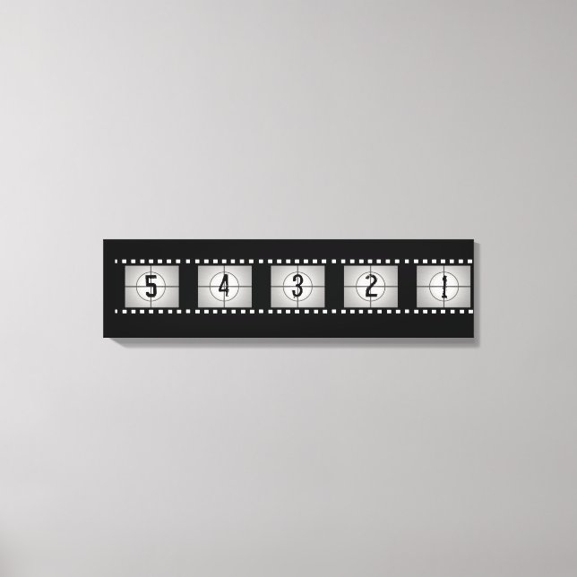 Countdown für Filmstreifen Leinwanddruck (Vorderseite)