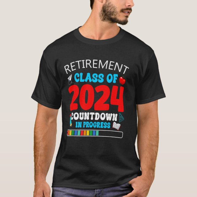 Countdown In Progress Lehrer Geschenk T-Shirt (Vorderseite)
